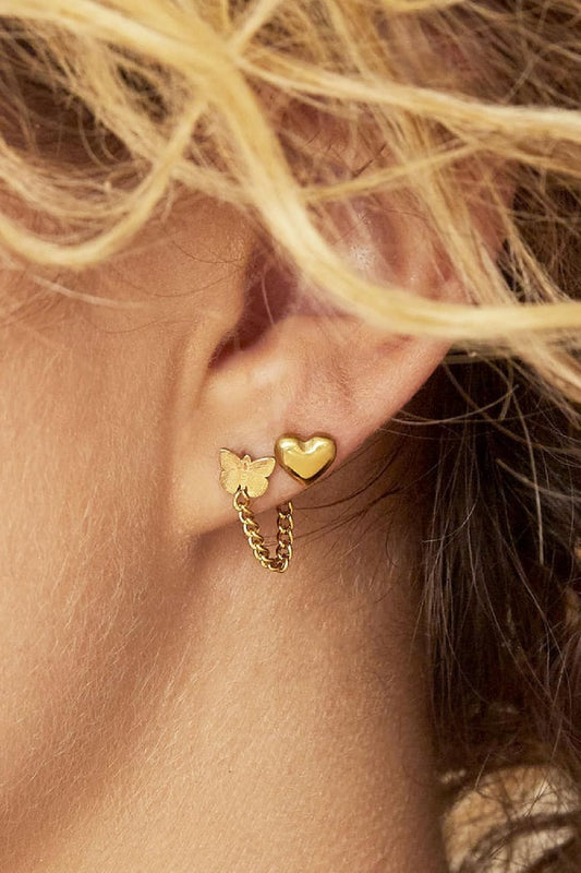 Earrings bold heart