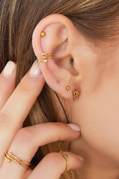 Earcuff spiral with small stones