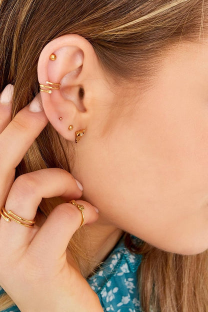 Earcuff spiral with small stones