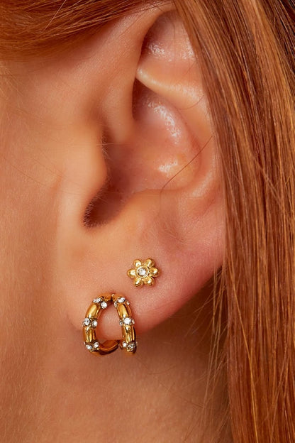 Earstuds flower silver