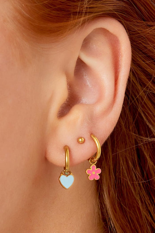 Colorful flower earrings