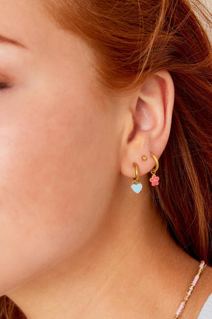 Colorful flower earrings