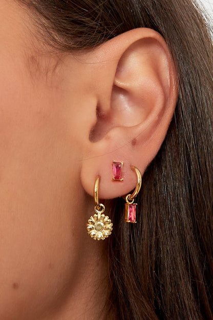 Earring elongated stone