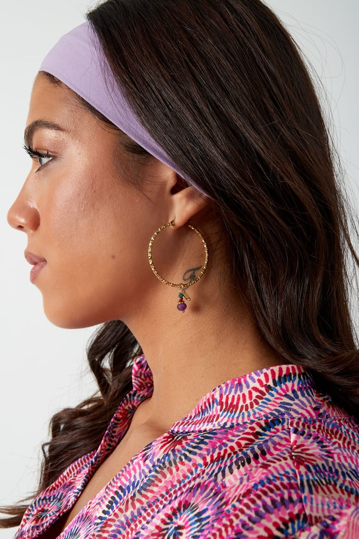 Earrings colorful stones