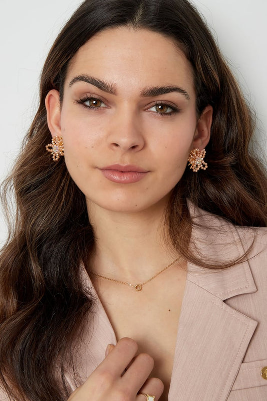 Beaded flower earrings