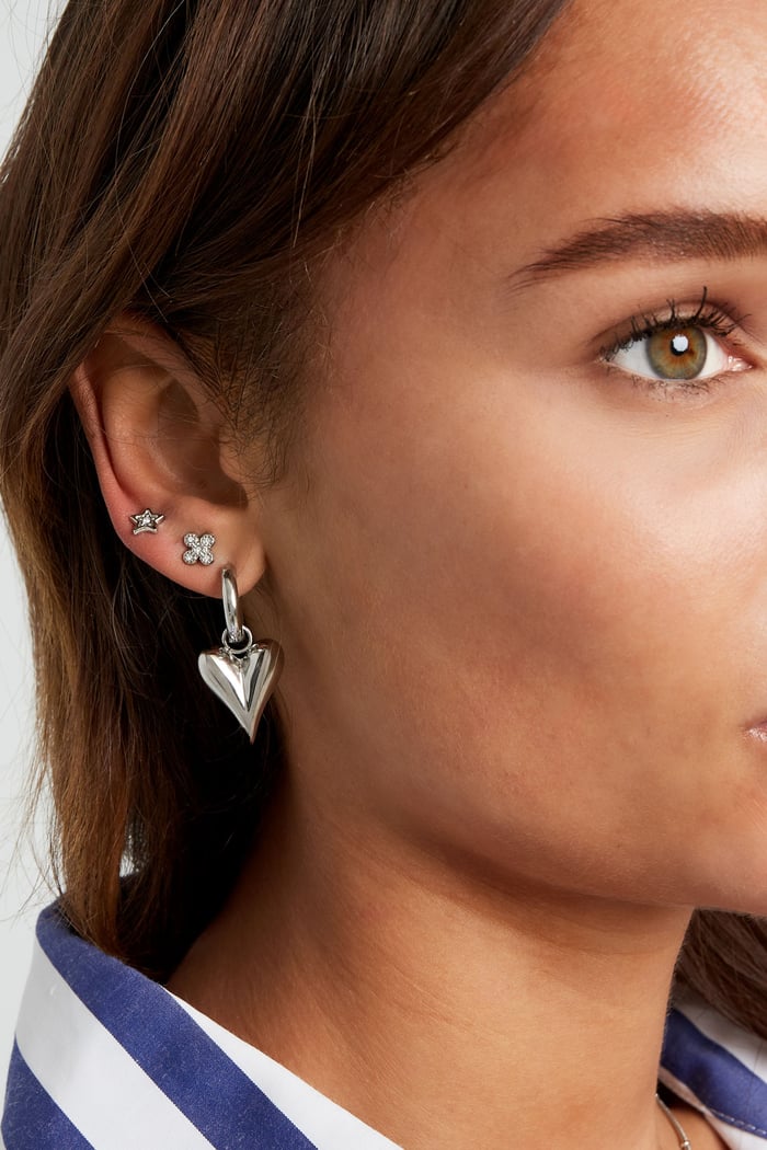 Clover earrings with stones