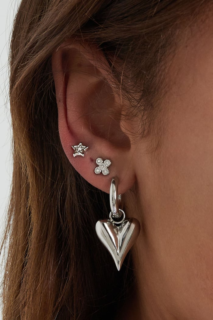 Clover earrings with stones