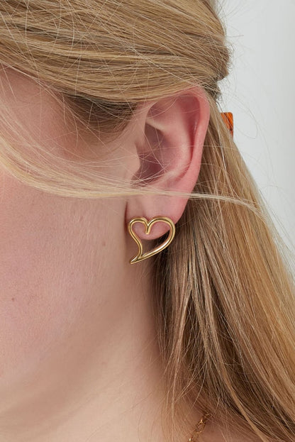 Shaped heart earrings