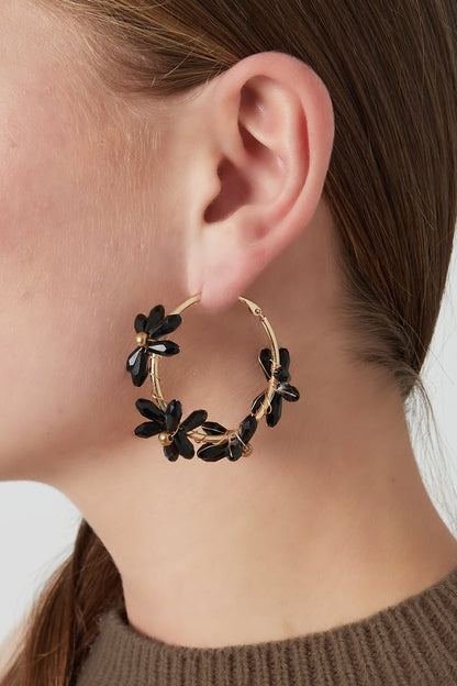 Flowering rings earrings