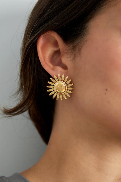 Smiling sun earrings