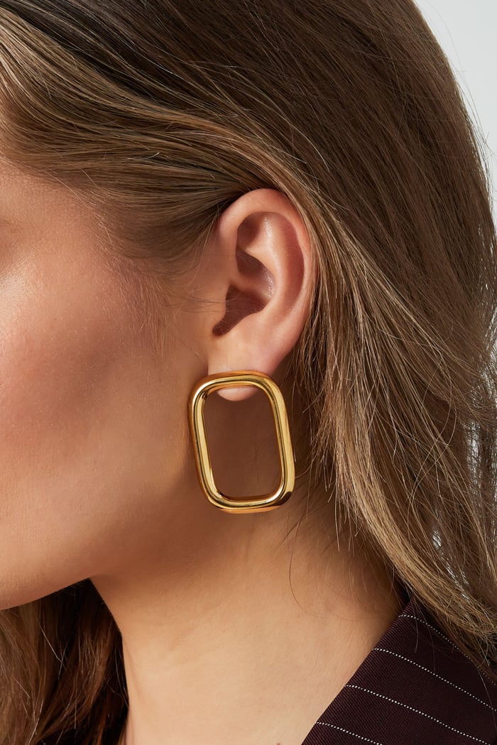 Statement earrings rectangle