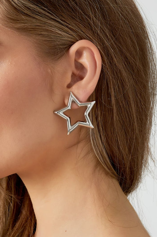 Statement star earrings