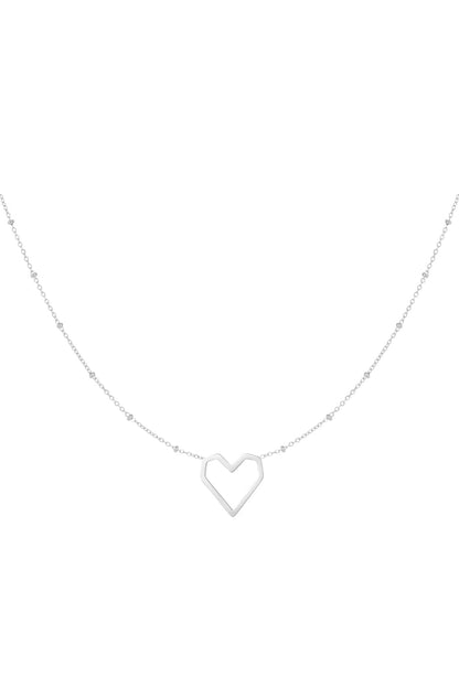 Necklace heart with dots