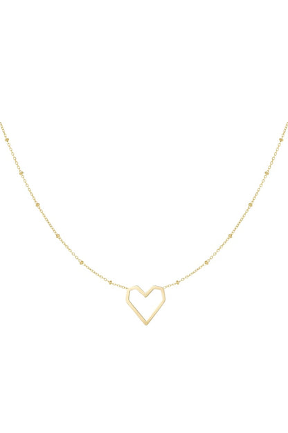 Necklace heart with dots