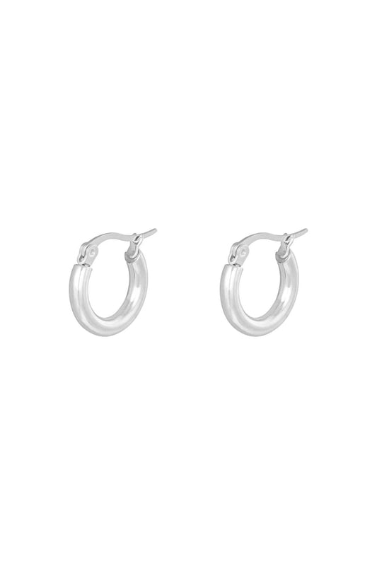 Earrings hoops smooth 15mm