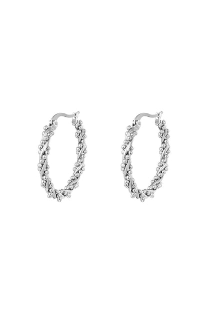 Twisted hoop earrings