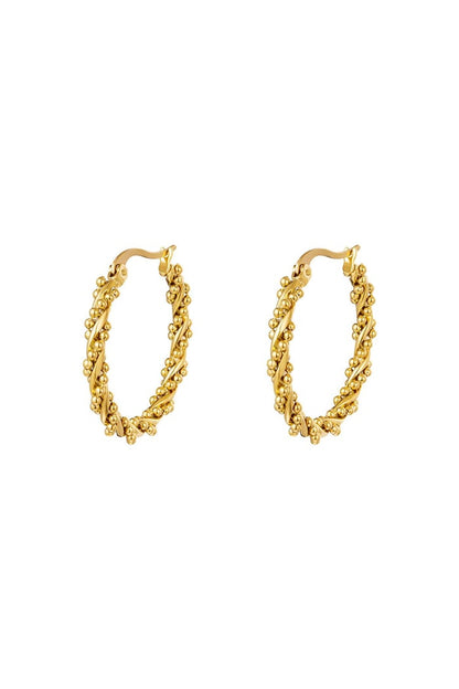 Twisted hoop earrings