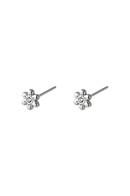 Earstuds flower silver