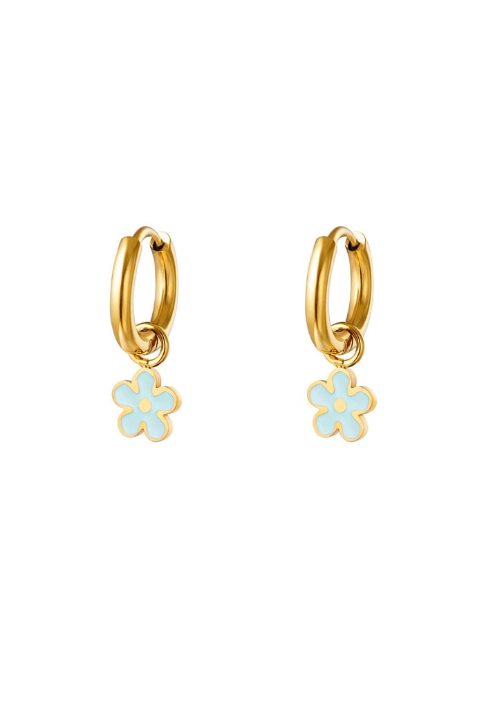 Colorful flower earrings