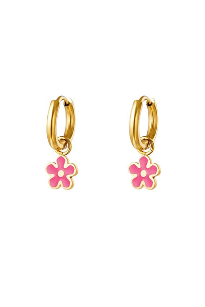 Colorful flower earrings