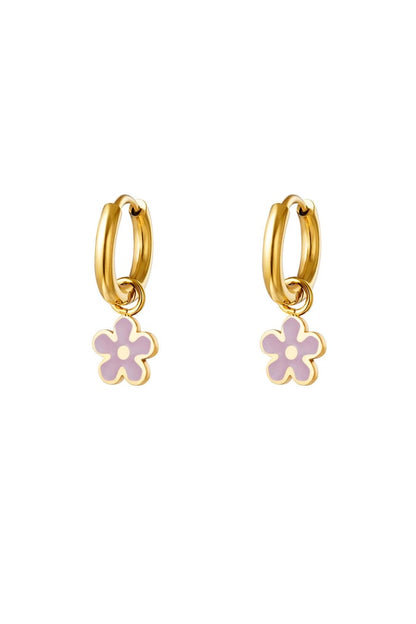 Colorful flower earrings