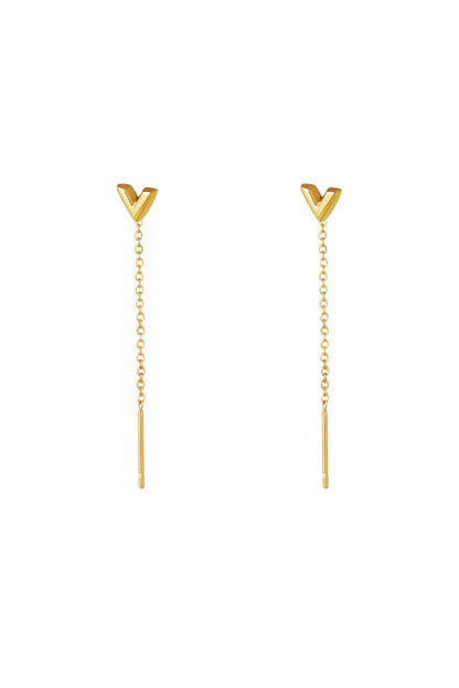 Chain earrings arrow