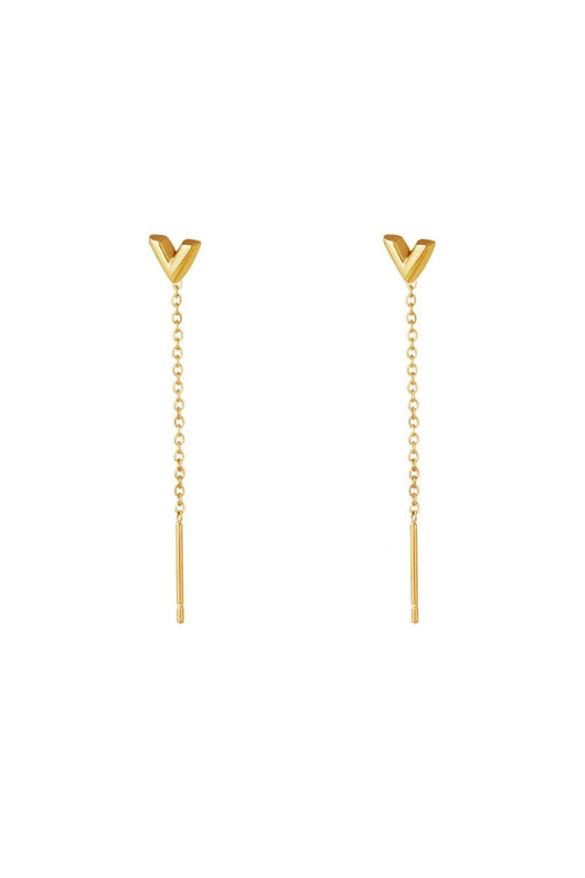 Chain earrings arrow