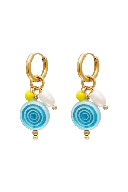 Dangling spiral earrings