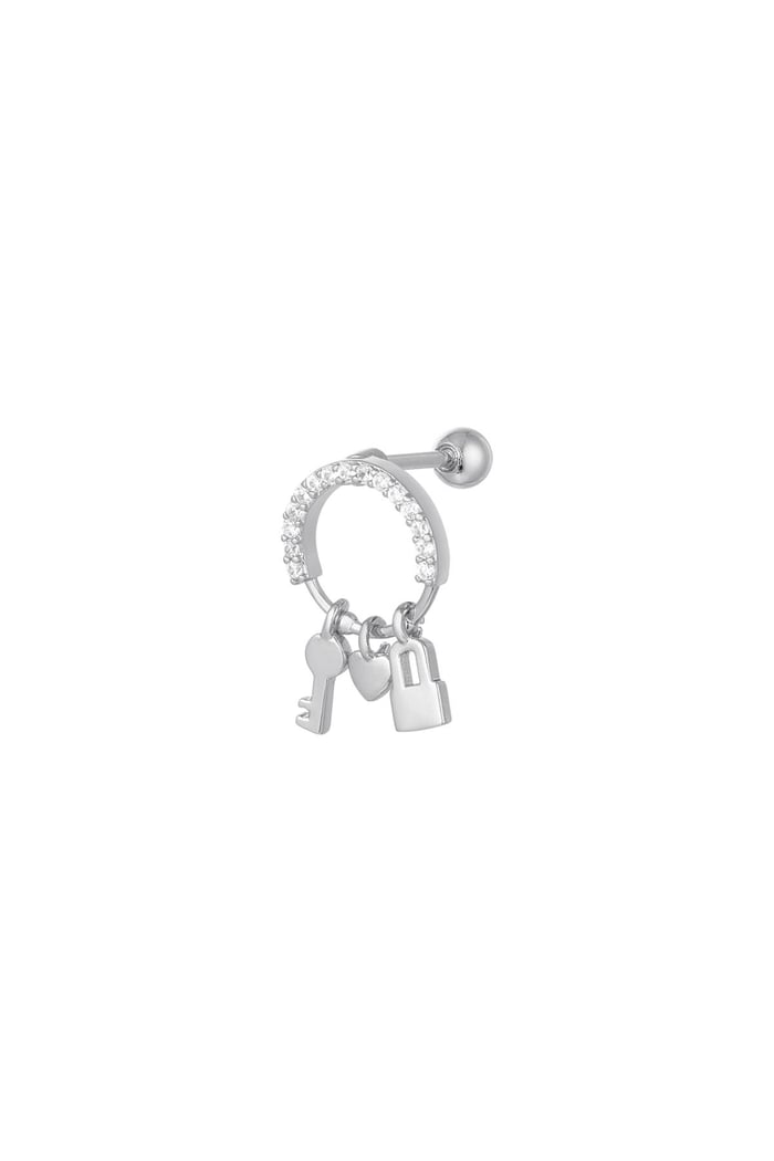 Piercing with charms and zirconia