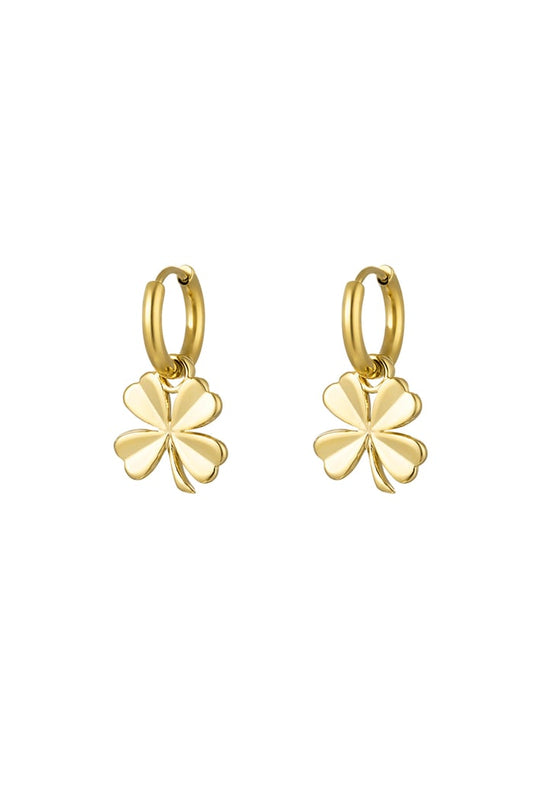 Earrings basic four-leaf clover