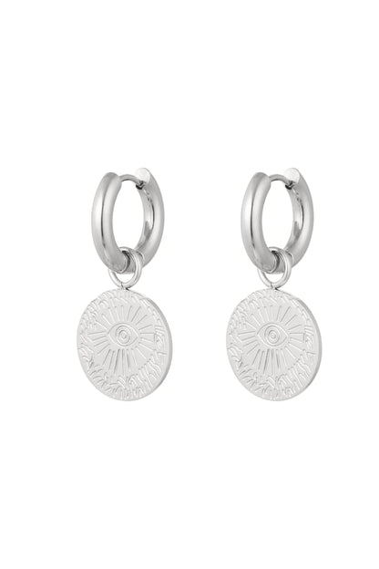 Earrings eye coin