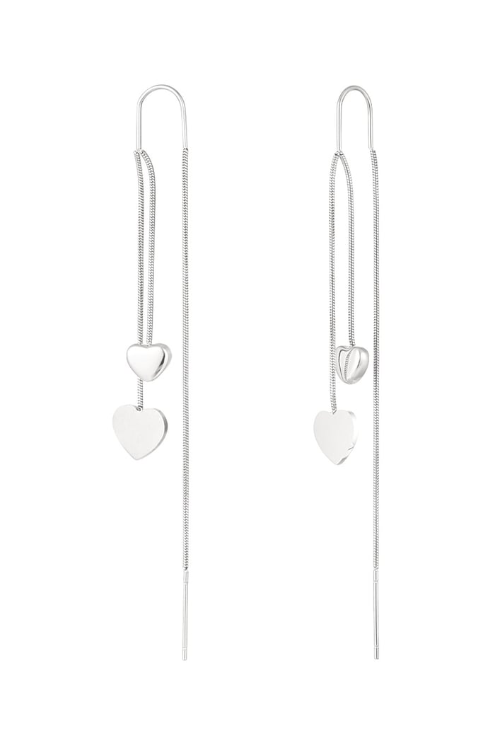 Hanging heart earrings