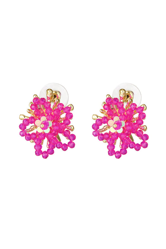 Beaded flower earrings