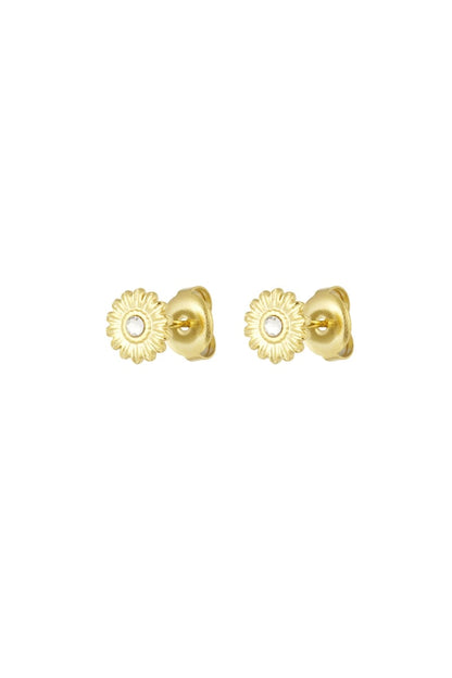 Daisy earring with stone