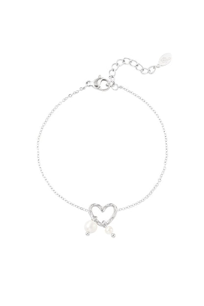 Bracelet pearl heart