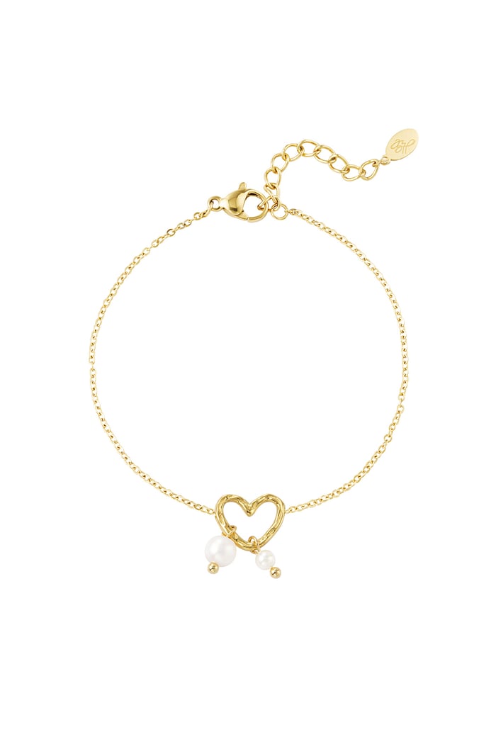 Bracelet pearl heart