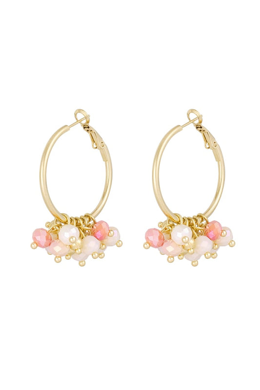 Cheerful earring with colored crystals