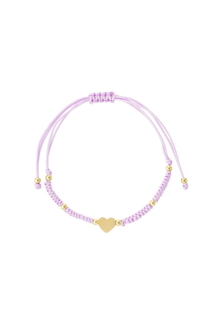 Braided bracelet with heart