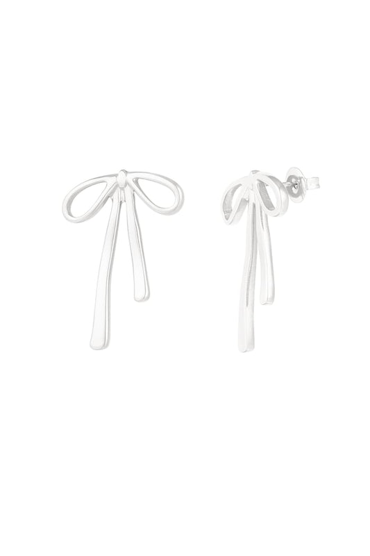 Ear studs hanging bow