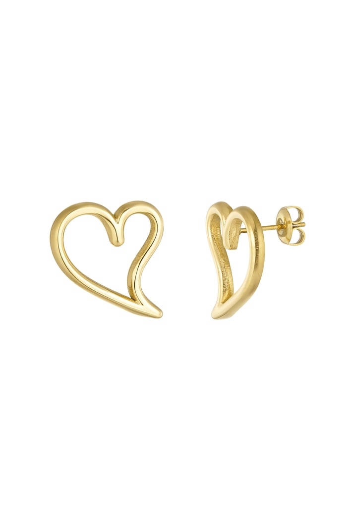 Shaped heart earrings