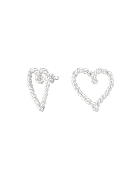 Twisted heart earrings