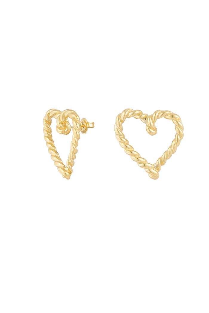 Twisted heart earrings