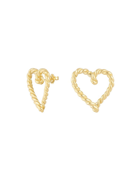 Twisted heart earrings