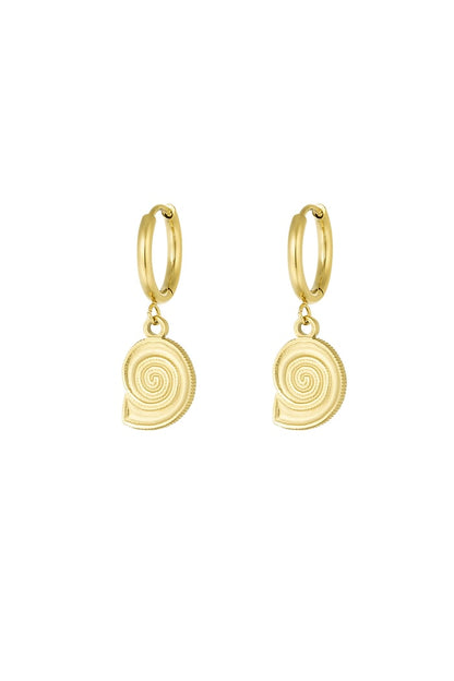 Earrings shell swirl