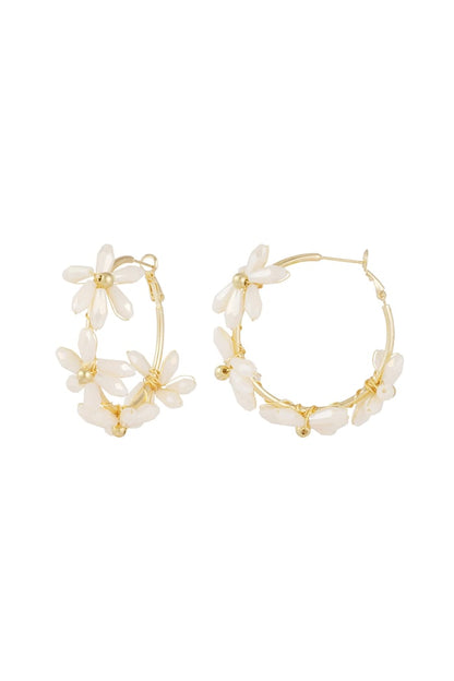 Flowering rings earrings