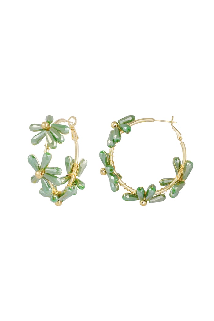 Flowering rings earrings