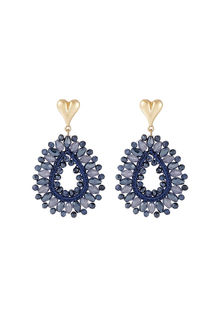 Beaded love earrings