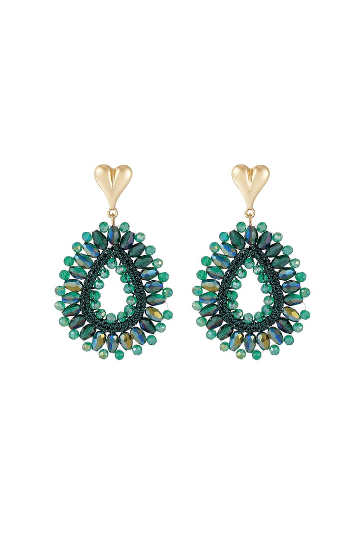 Beaded love earrings