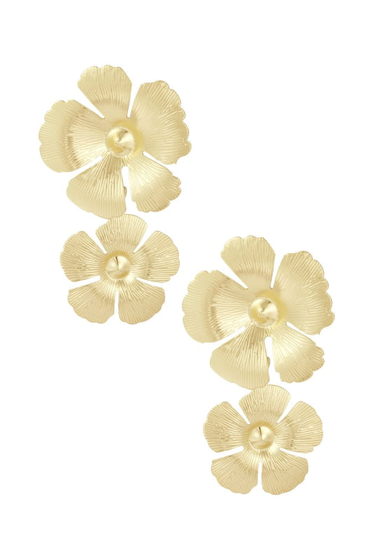 Twin flower earrings