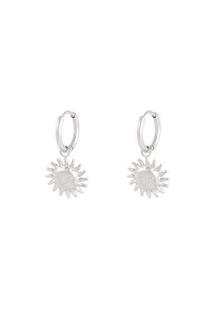 Earrings shimmering sun